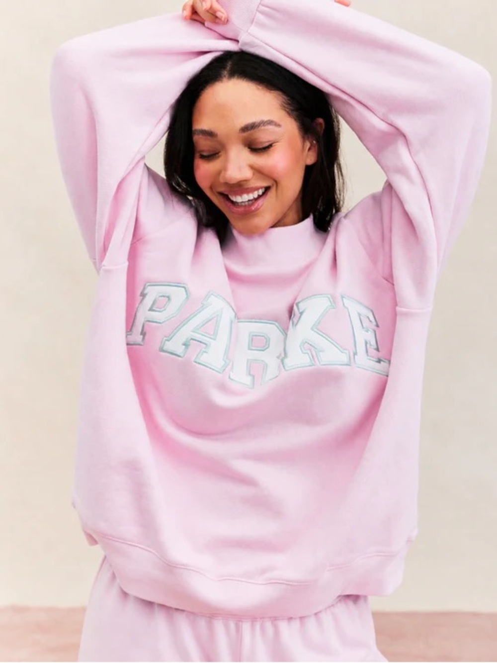 Parke SPRINKLE Light Pink Crewneck Sweatshirt